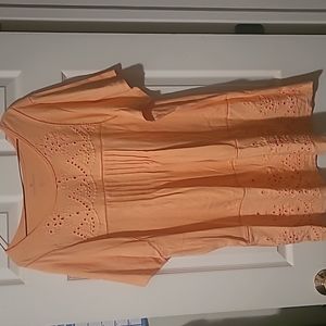 Womens within light orange blouse shirt. Sz 1x 22/24